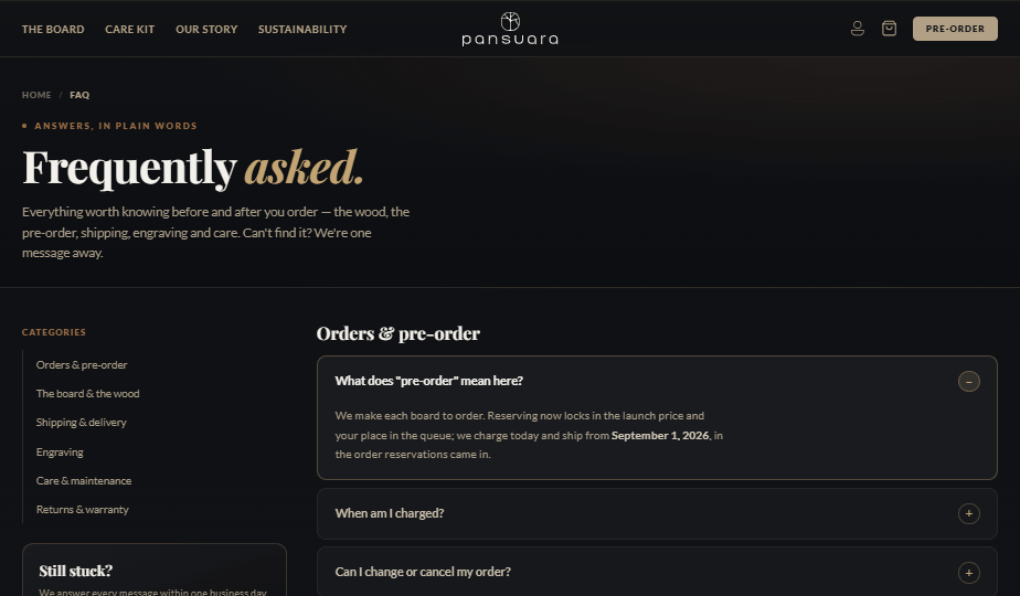 FAQ — help center