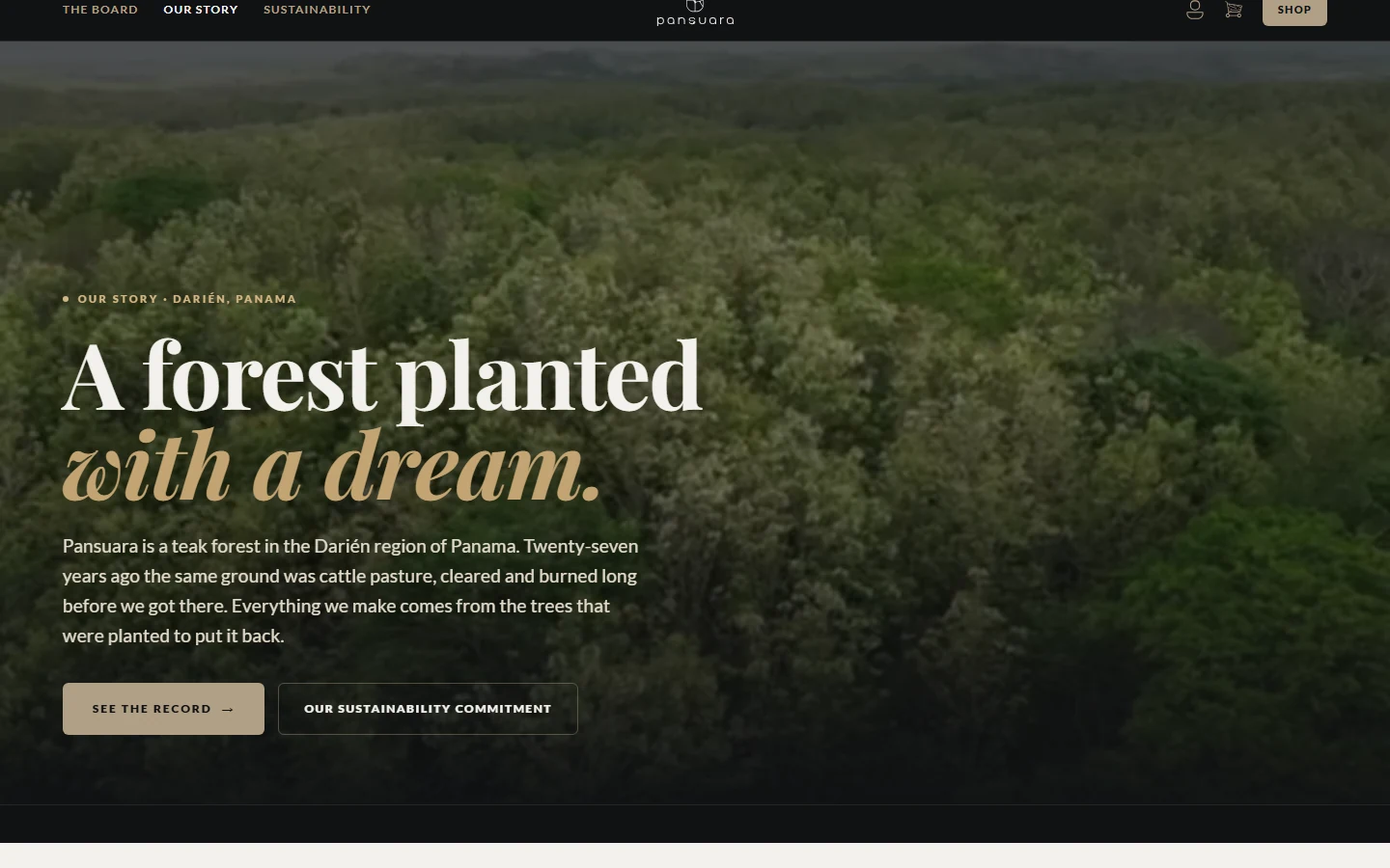 Current Pansuara production Our Story page
