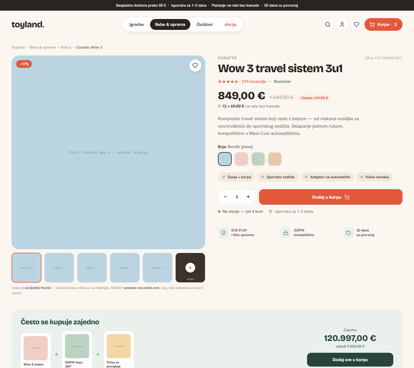 Toyland product detail page design